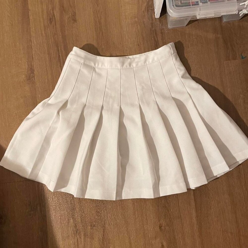 Sugar Thrillz Dolls Kill White Pleated Skirt Cheerleader Size Medium